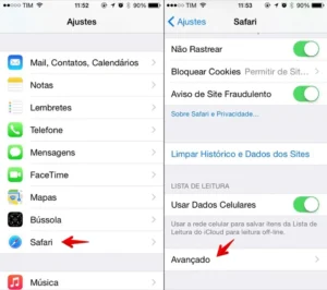 Limpar cache no Safari